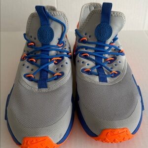 Men's Nike Air Hurache Drift Gray and Blue/ Orange Athletic Shoes